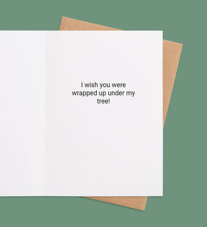 Darling Holly Jolly Wishes Christmas Greeting Card Inside Image