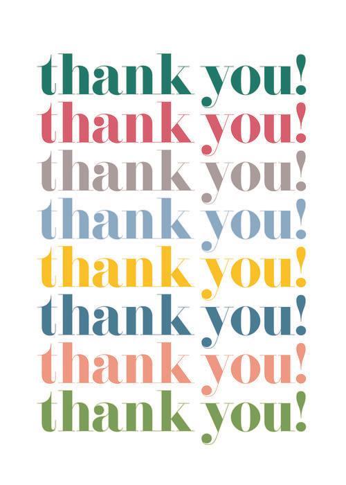Gratitude Galore Thank You Greeting Card Image