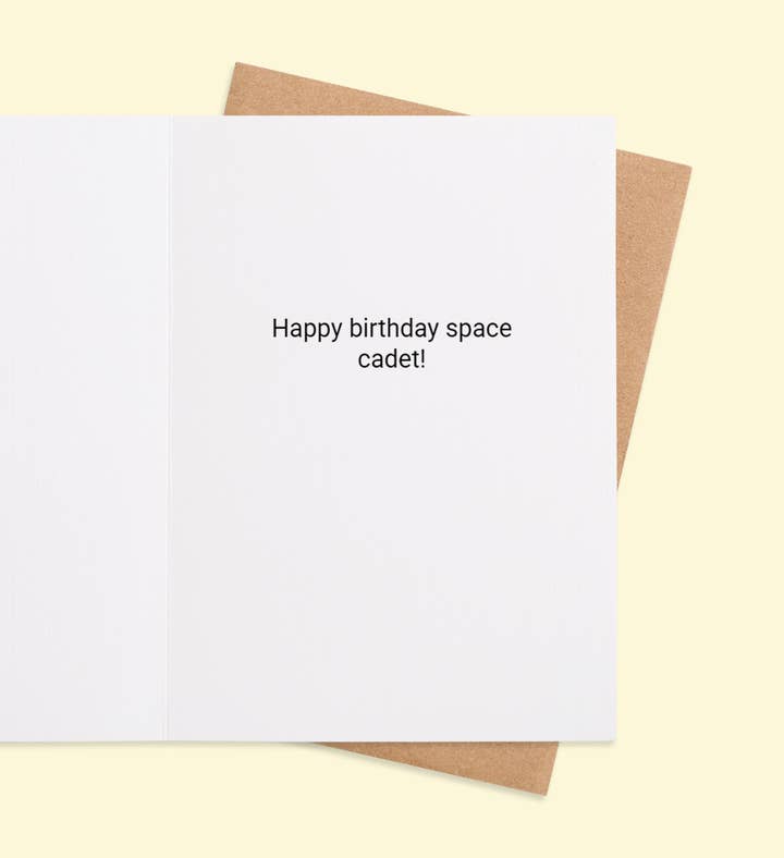 Cosmic Cadet Birthday Blast Birthday Greeting Card Inside Image