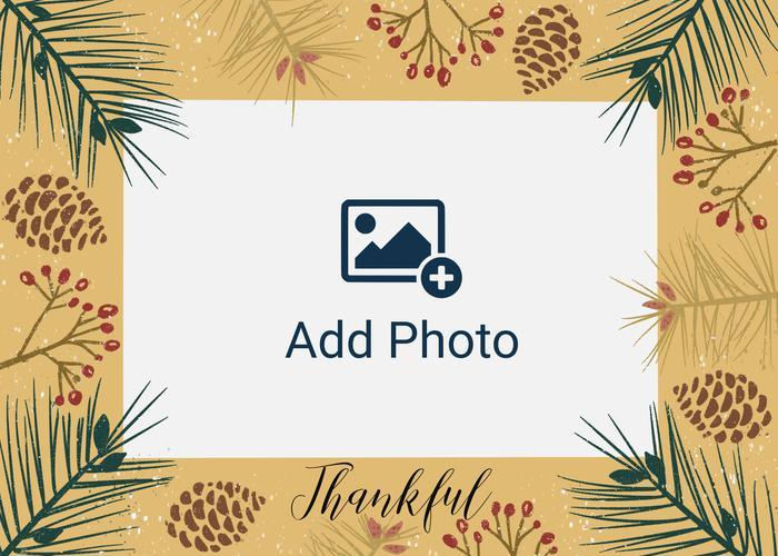 Grateful Gatherings Thanksgiving Photo Greeting Card Image