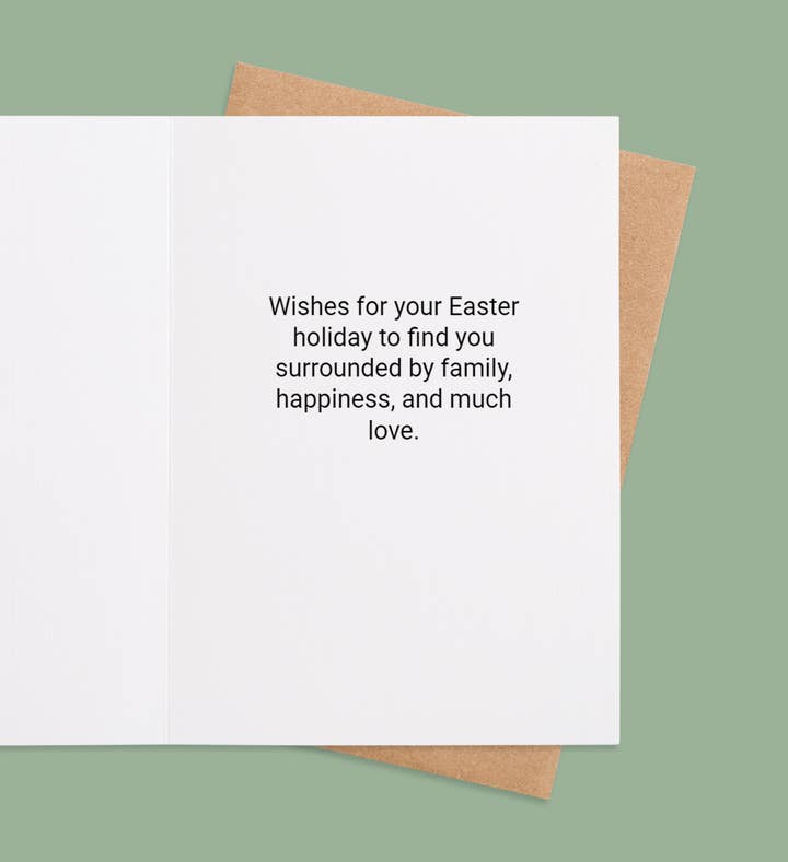 Easter Embrace From Afar Easter Greeting Card Inside Image