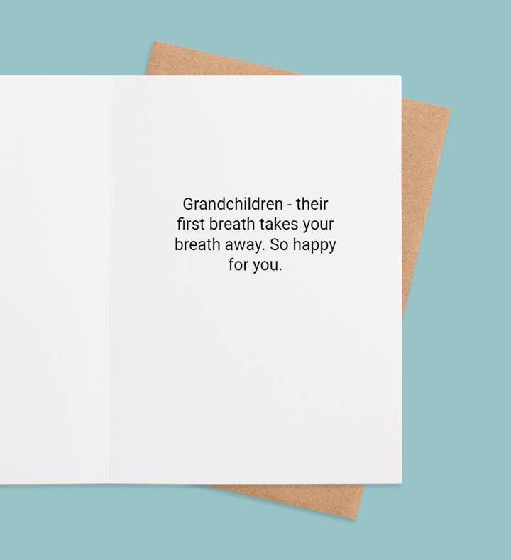 Baby Bliss: Grandparent'S Joy New Baby Greeting Card Inside Image
