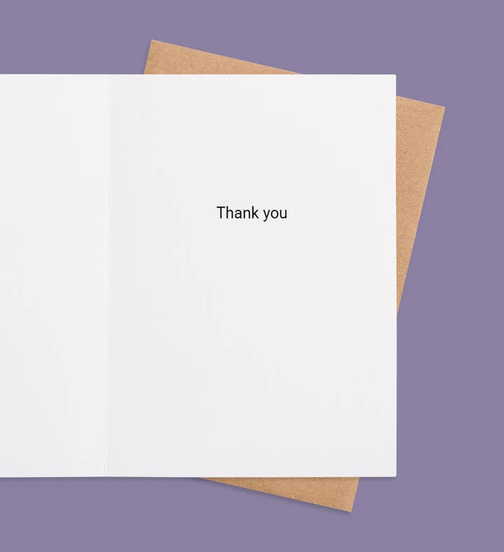 Healing Hearts Thank You Greeting Card Inside Image