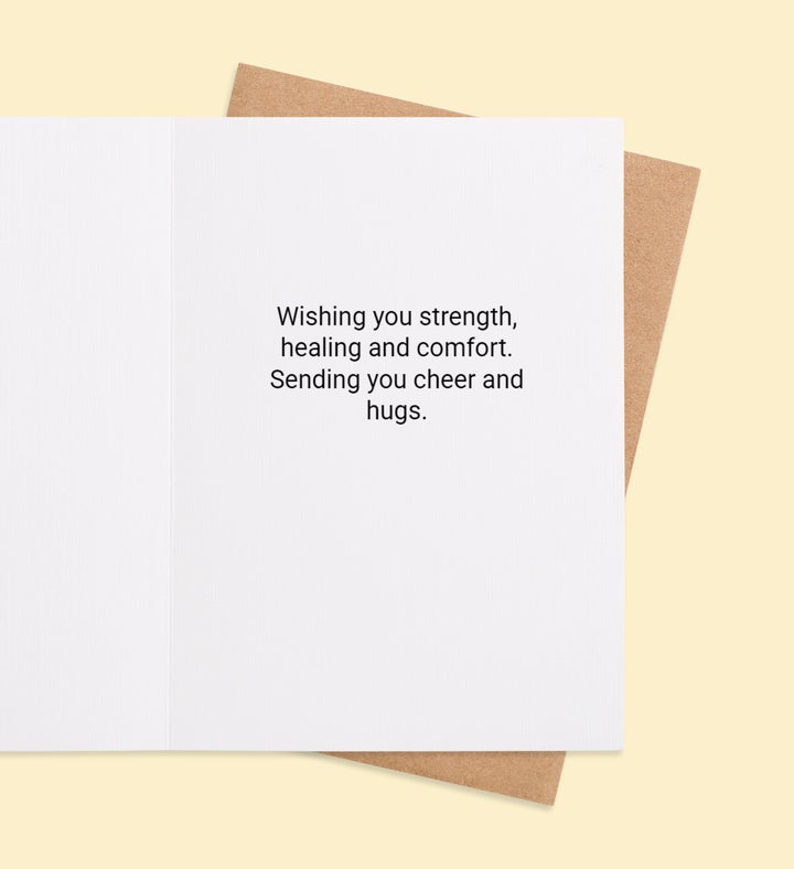 Floral Hugs Of Hope Get Well Greeting Card Inside Image