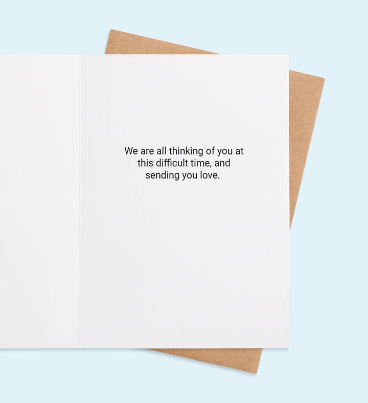 Ocean Of Affection Sympathy Greeting Card Inside Image