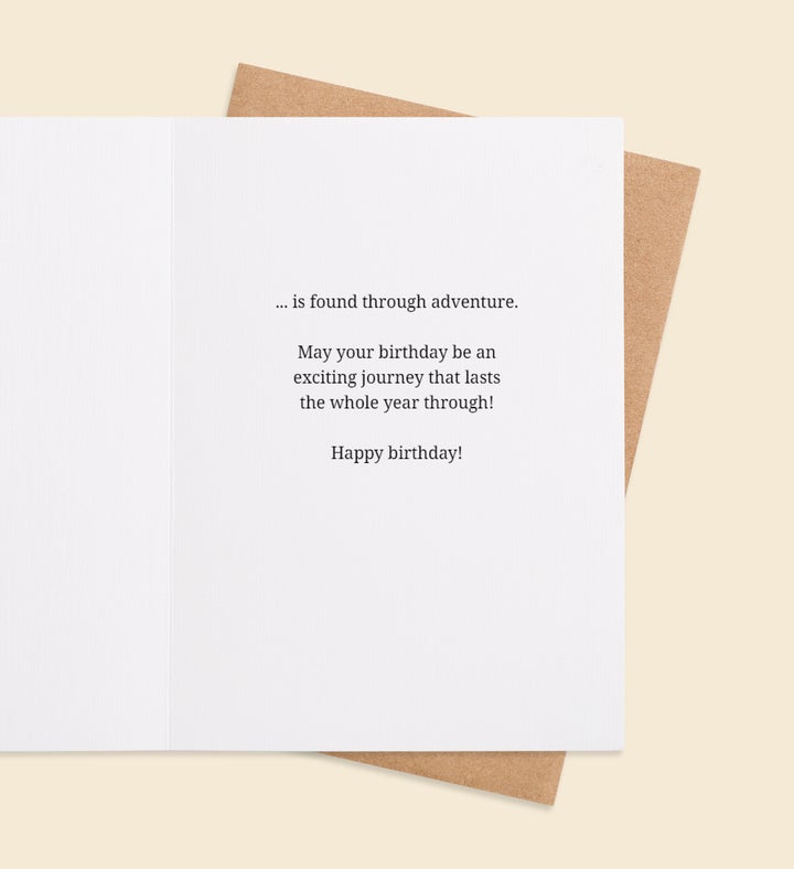 Adventurous Journeys Ahead Birthday Greeting Card Inside Image