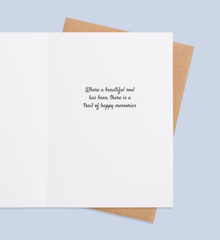 Trail Of Happy Memories Encouragement Greeting Card Inside Image