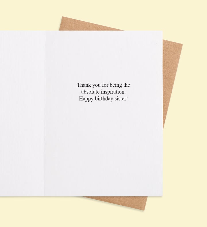 Sisterly Sunshine Birthday Greeting Card Inside Image