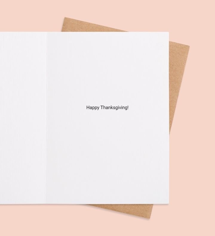 Thanks And Giving Thanksgiving Greeting Card Inside Image