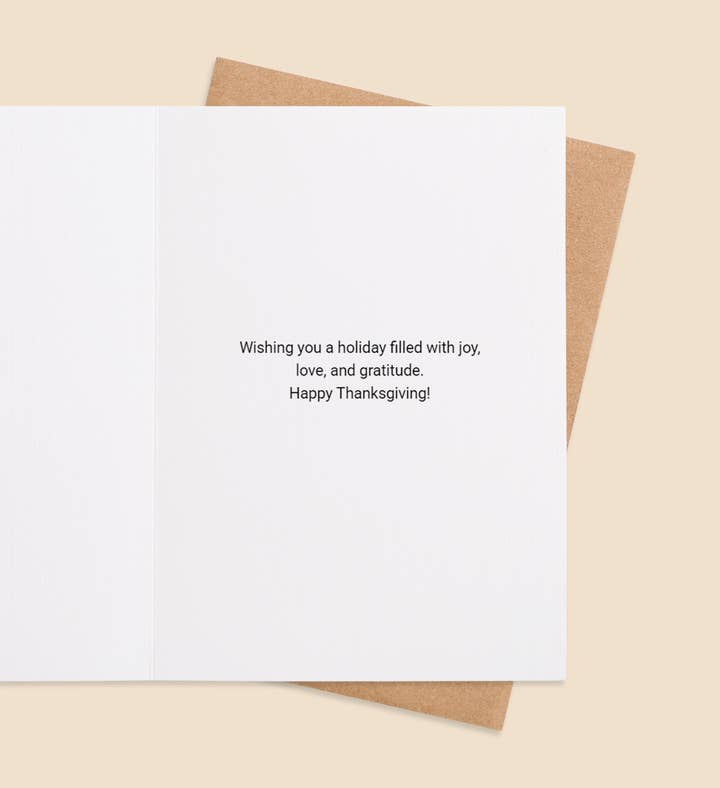 Gratitude Blooms Thanksgiving Greeting Card Inside Image