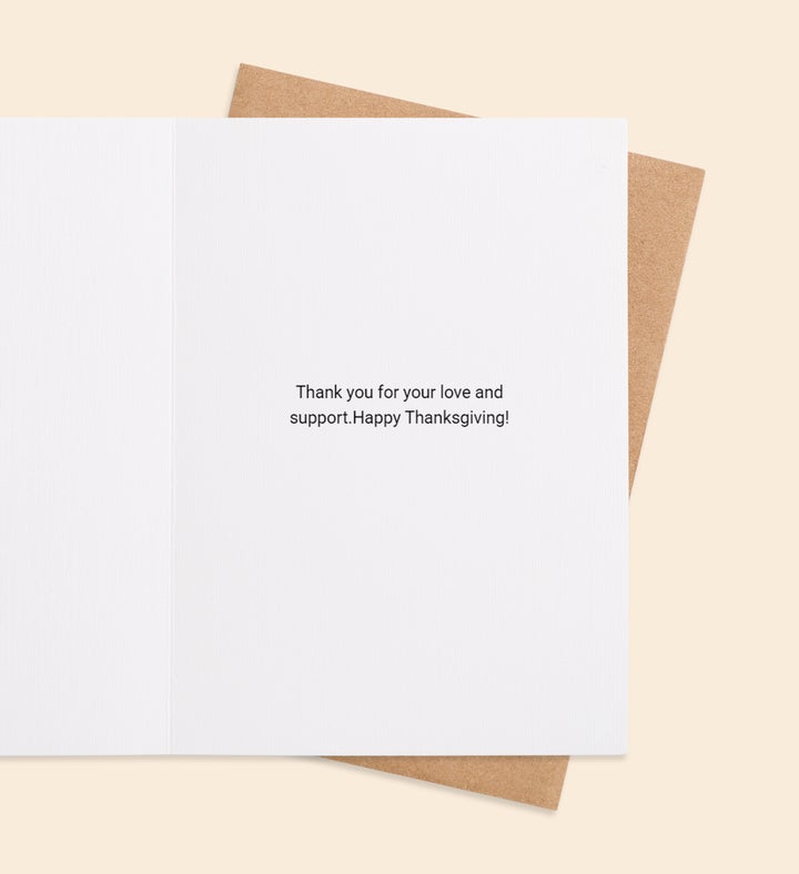 Grateful Hearts For Grandpa Thanksgiving Greeting Card Inside Image