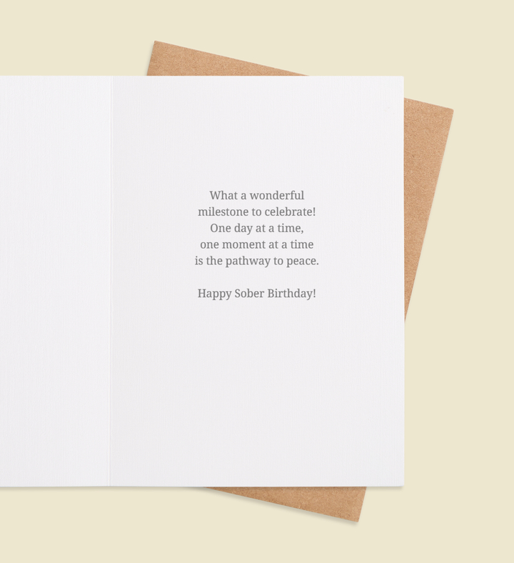 Golden Steps Milestone Greeting Card Inside Image