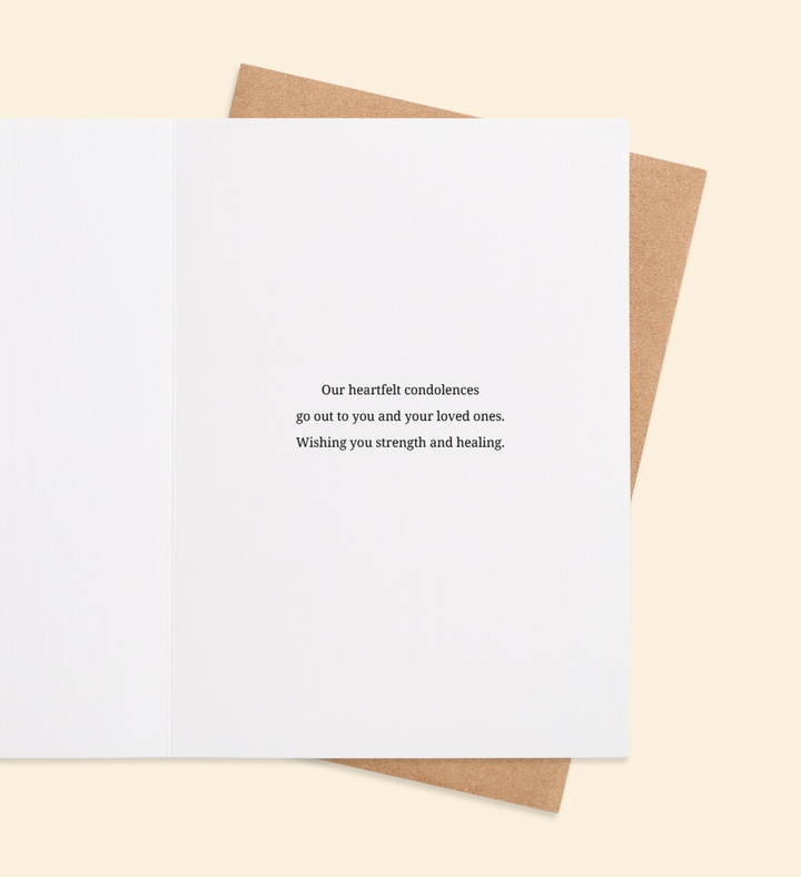 Floral Embrace of Comfort Greeting Card Inside Image