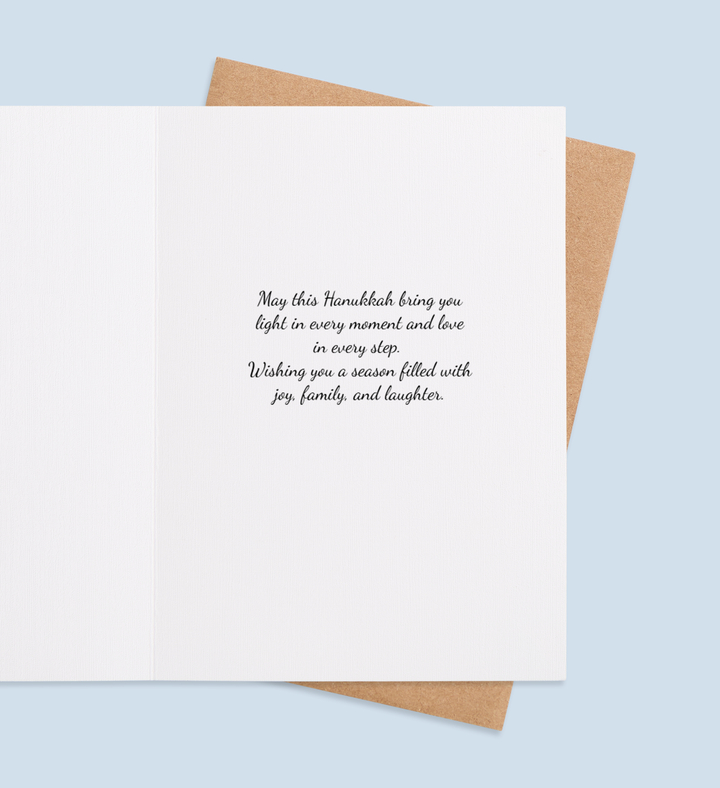 Illuminated Harmony Hanukkah Greeting Card Inside Image