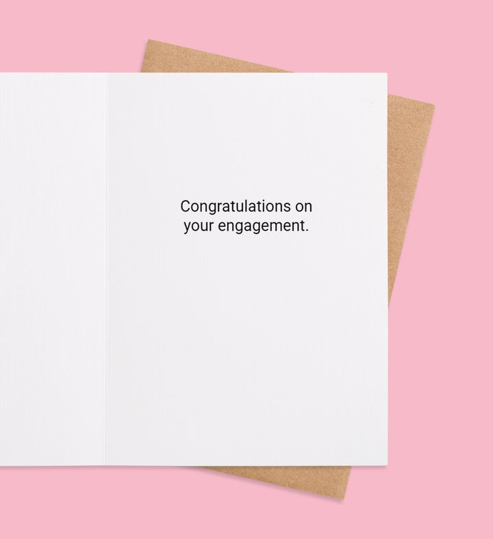 Bridal Bliss Alert Wedding Greeting Card Inside Image