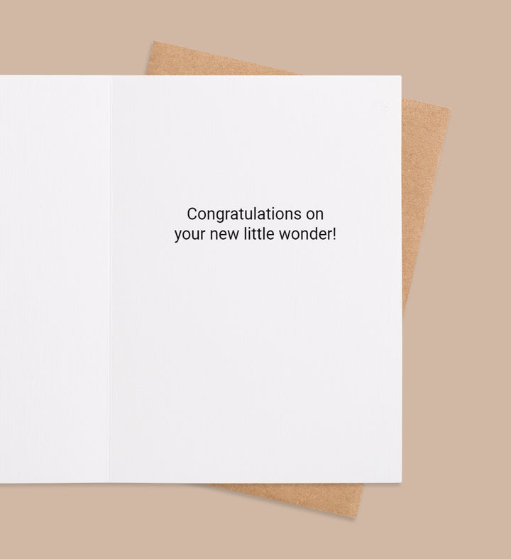 Little Wonders New Baby Greeting Card Inside Image