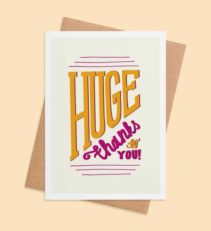 Gigantic Gratitude Thank You Greeting Card Image