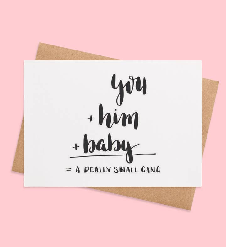 Our Tight Knit Trio New Baby Greeting Card Image