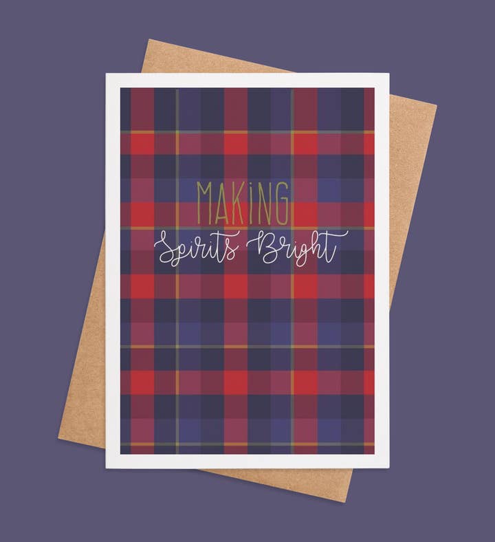 Festive Flannel Joy Christmas Greeting Card Image