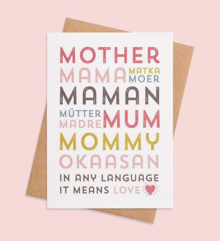 Universal Love For Mom Mothers Day Greeting Card Image