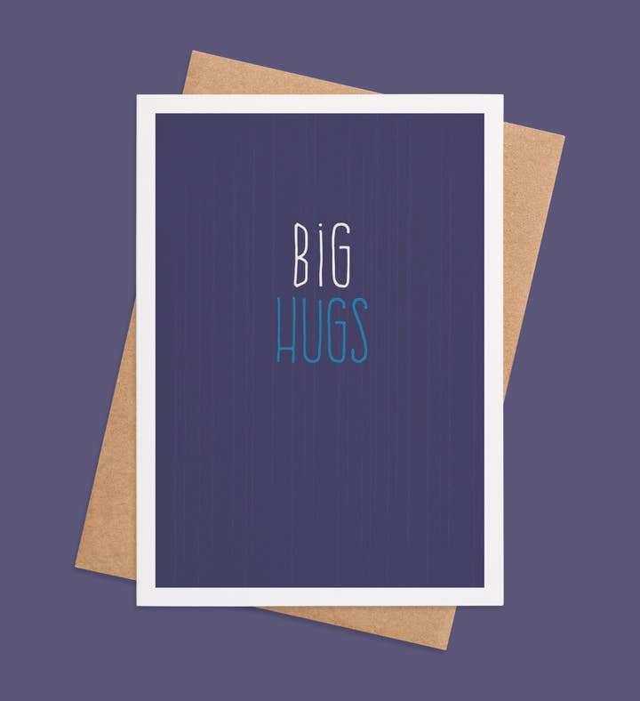 Hugging You From Afar Sympathy Greeting Card Image