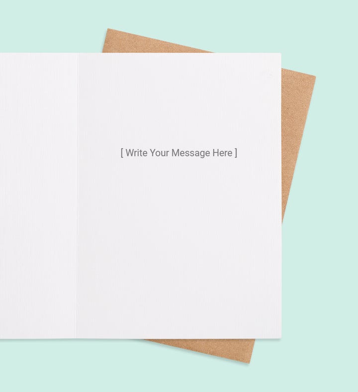 Eggcellent Vibes Only Greeting Card Inside view