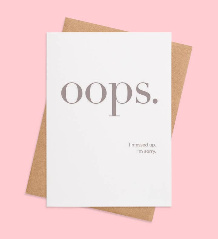 Oopsie Daisy Dear Im Sorry Greeting Card Image