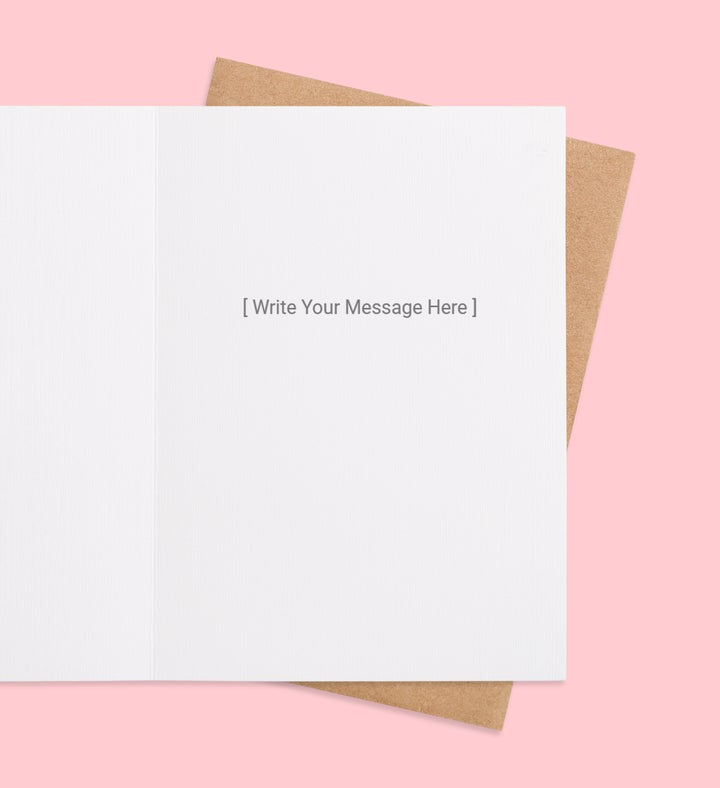 She Persisted Heart Greeting Card Inside view