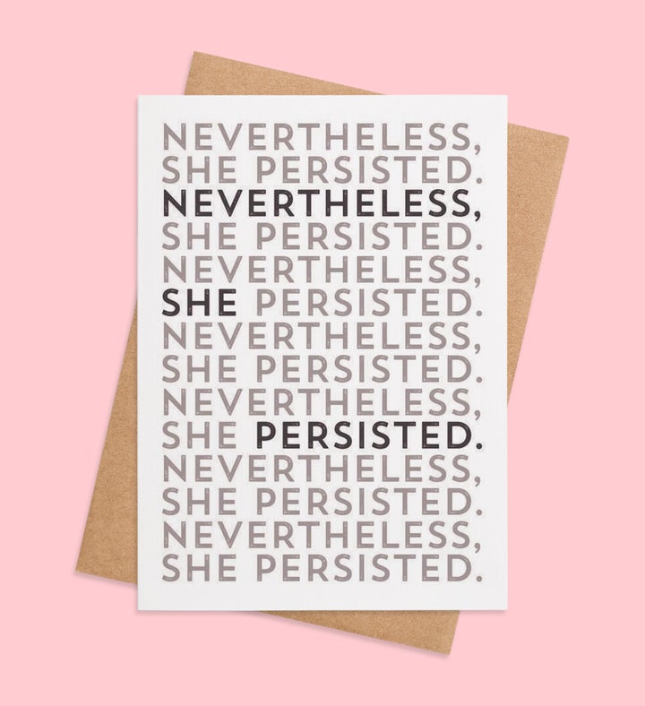 She Persisted Heart Greeting Card