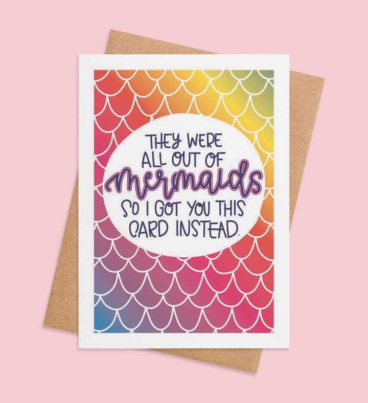 Mermaid Wishes & Friendships Birthday Greeting Card Image