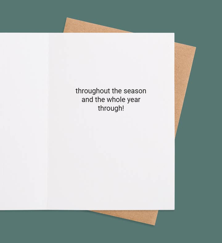 Evergreen Wishes Christmas Greeting Card Inside Image