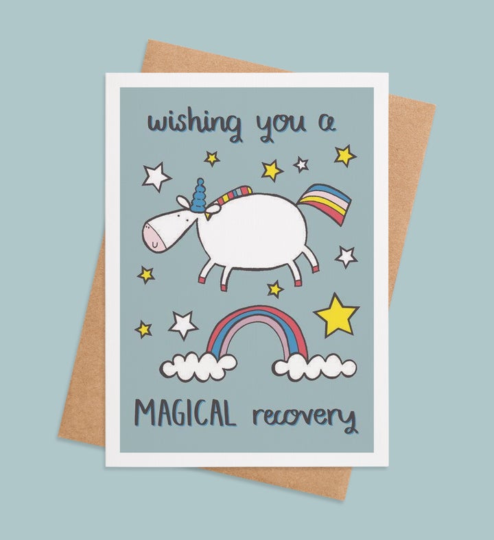 Unicorn Wishes For The Brave Get Well Greeting Card Image
