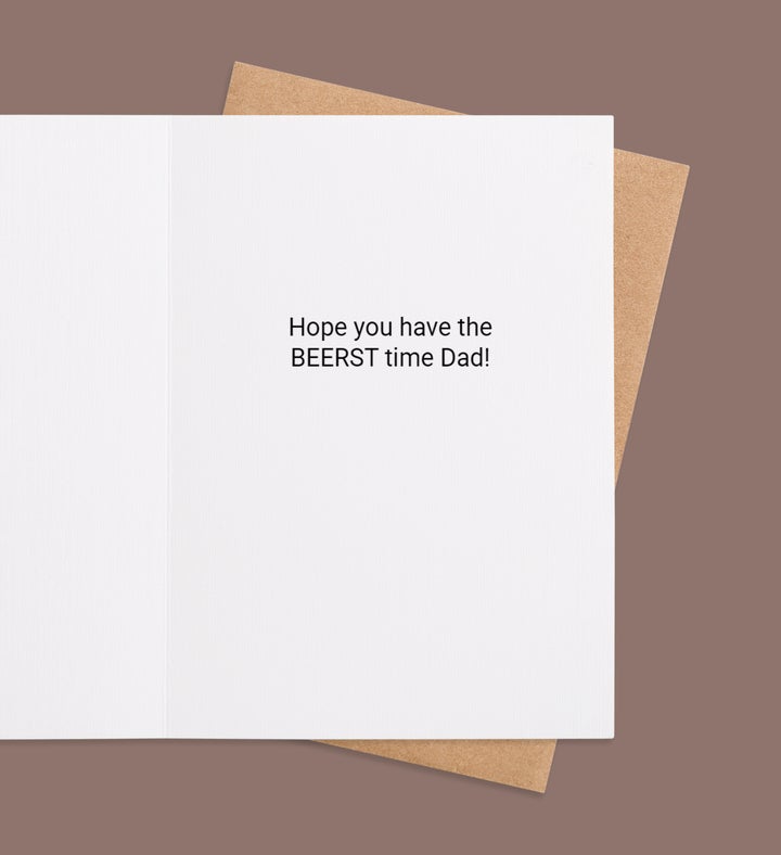 Hoppy Cheers To Dad Greeting Card Inside view