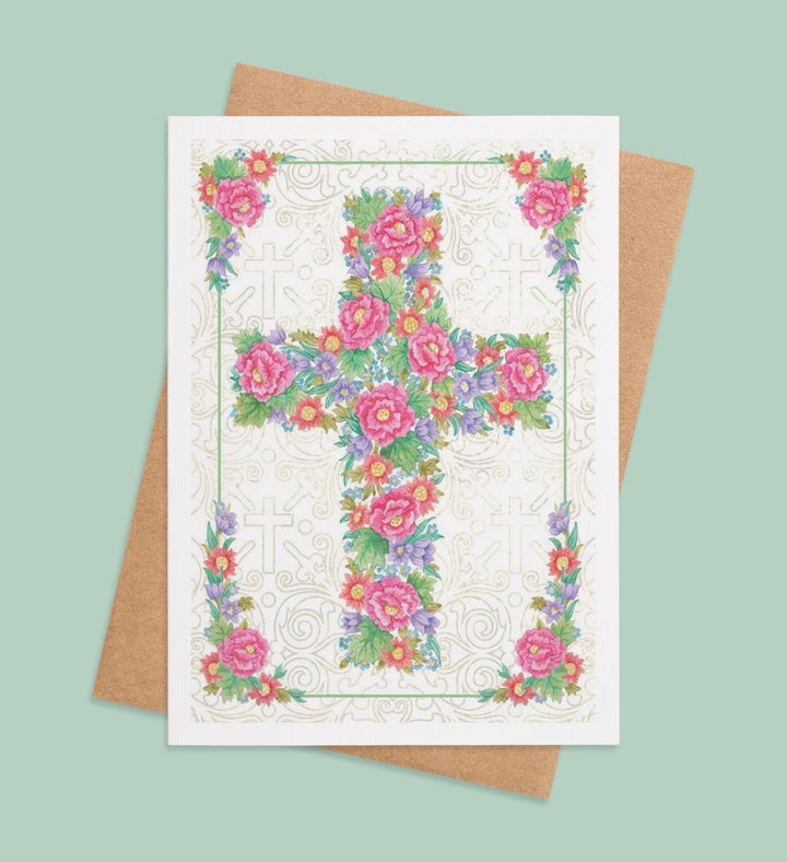 Floral Cross Of Blessings Image