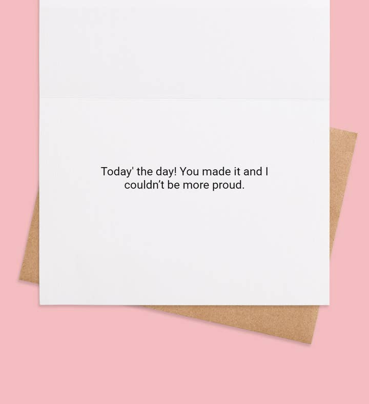 Grade A Graduate Graduation Photo Greeting Card Inside Image