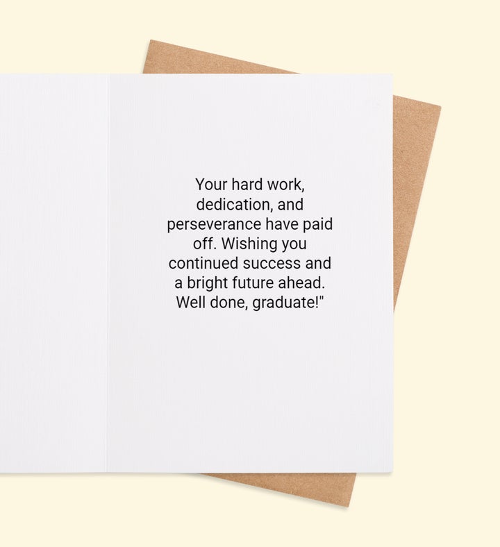 Graduation Glory Graduation Greeting Card Inside view