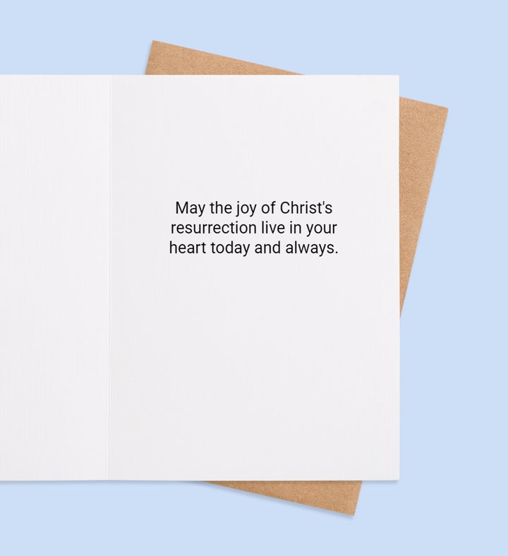 Eternal Blossom Of Faith Greeting Card Inside view