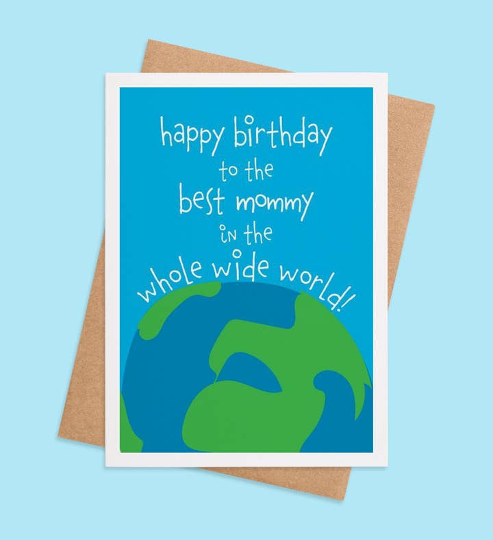 Mommy Global Love Birthday Greeting Card Image