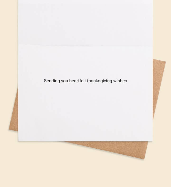 Grateful Gatherings Thanksgiving Photo Greeting Card Inside Image