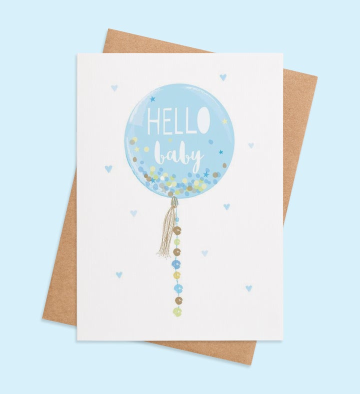 Hello Little One New Baby Greeting Card Image