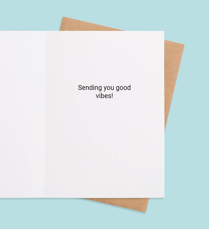 Triangular Cheers Get Well Greeting Card Inside Image