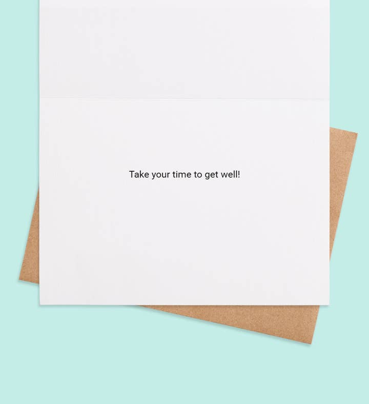 Rest Easy, My Friend Get Well Greeting Card Inside Image