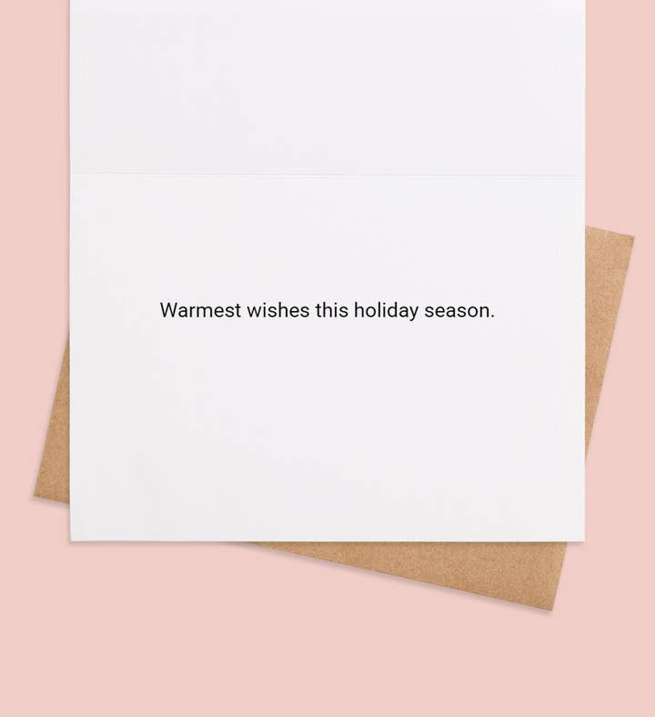 Christmas Blossom Wishes Christmas Photo Greeting Card Inside Image