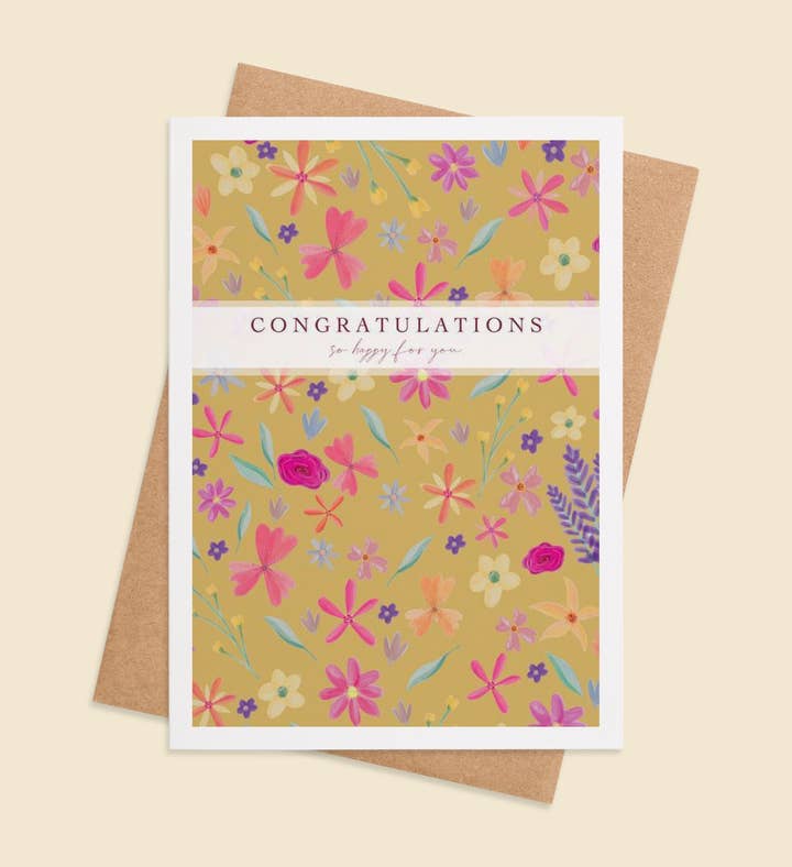 Blooming Celebrations Congratulations Greeting Card Image