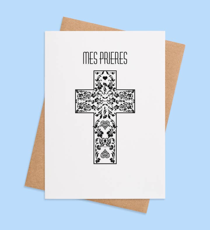 Blessings Etched In Elegance Sympathy Greeting Card Image