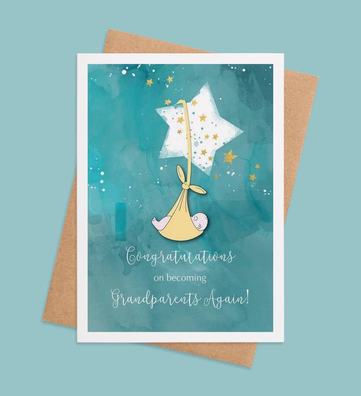 Baby Bliss: Grandparent'S Joy New Baby Greeting Card Image