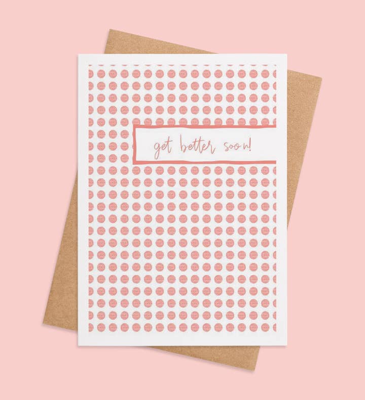 Polka Dot Pick Me Up Get Well Greeting Card Image