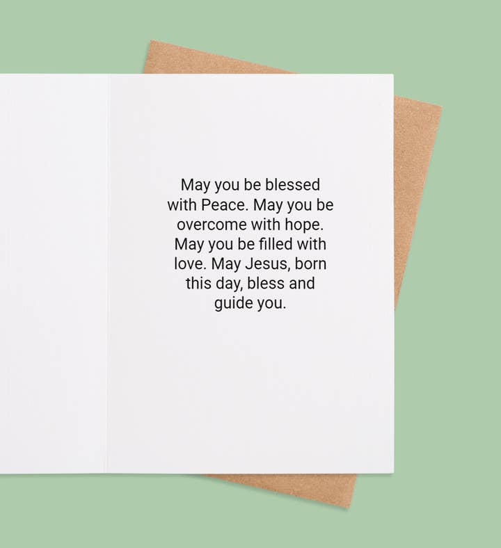 Spirit Of Christmas Blessings Christmas Greeting Card Inside Image