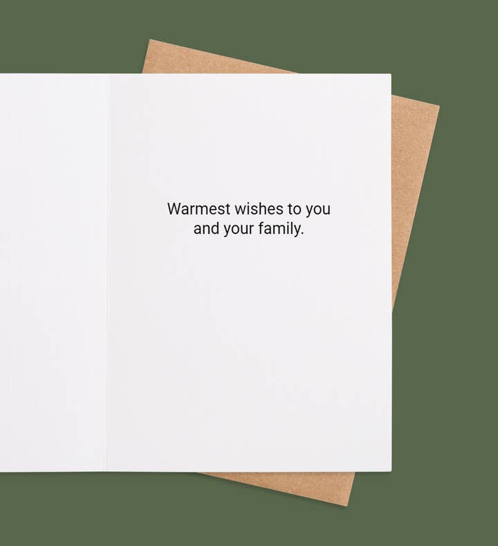 Gingerbread Wishes Christmas Greeting Card Inside Image