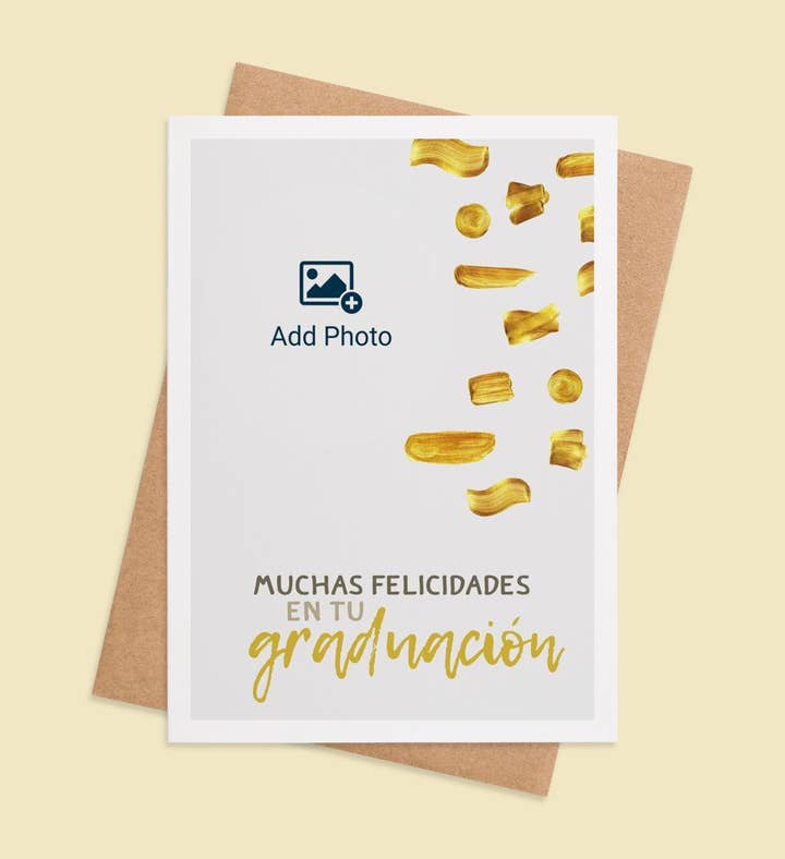 Gold Medal Memories Graduation Photo Greeting Card Image